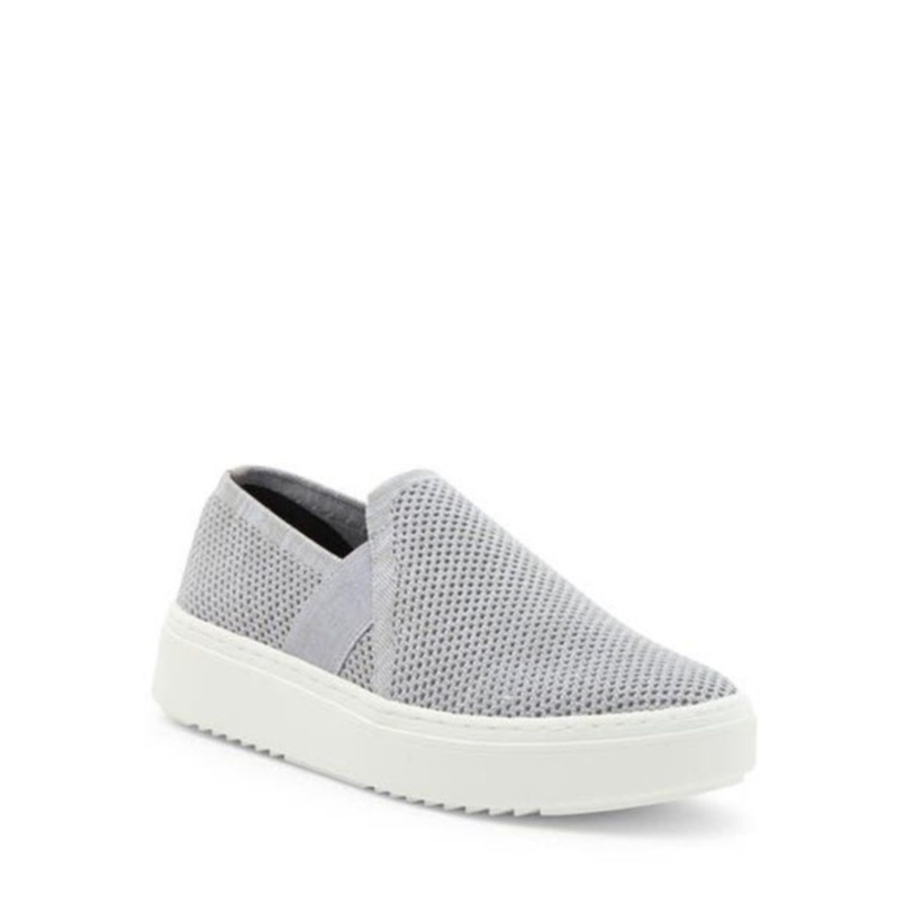 Eileen Fisher Pep Flyknit Sneakers Stretch Platform Slip On Great White Size 8.5